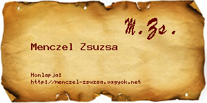 Menczel Zsuzsa névjegykártya