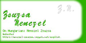 zsuzsa menczel business card